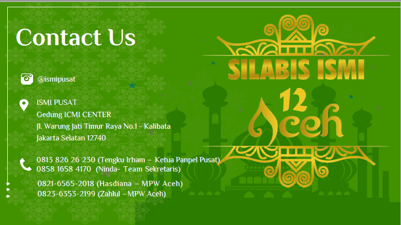 Info Silabis ISMI 12 Aceh